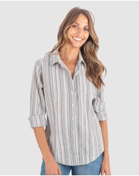 CAMIXA - IRIS Stripes Linen Shirt