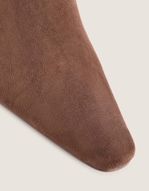 Shelly Shen - Fame Heel Ankle Boots Chocolate Suede