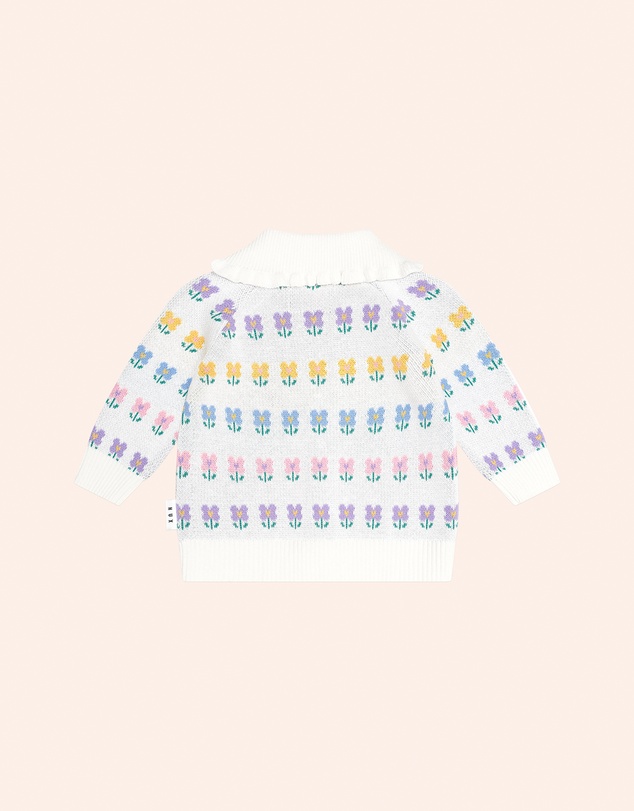 Huxbaby - Flower Fields Collar Cardigan - Babies-Teens