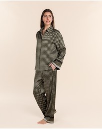Gingerlilly - Scarlett Printed Silky Satin PJ Set