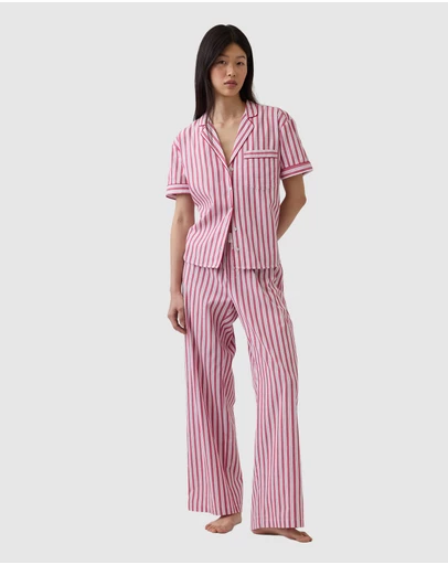 GAP - Poplin PJ Logo Pants