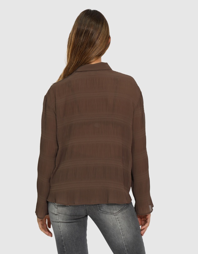 Belle & Bloom - Yoko Shirred Chiffon Blouse