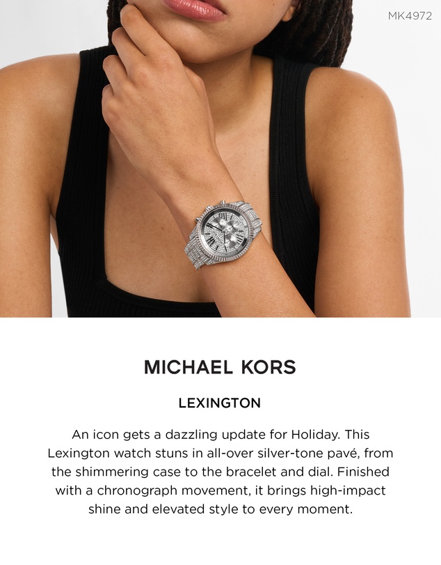 Michael Kors - Lexington Silver Chronograph Watch