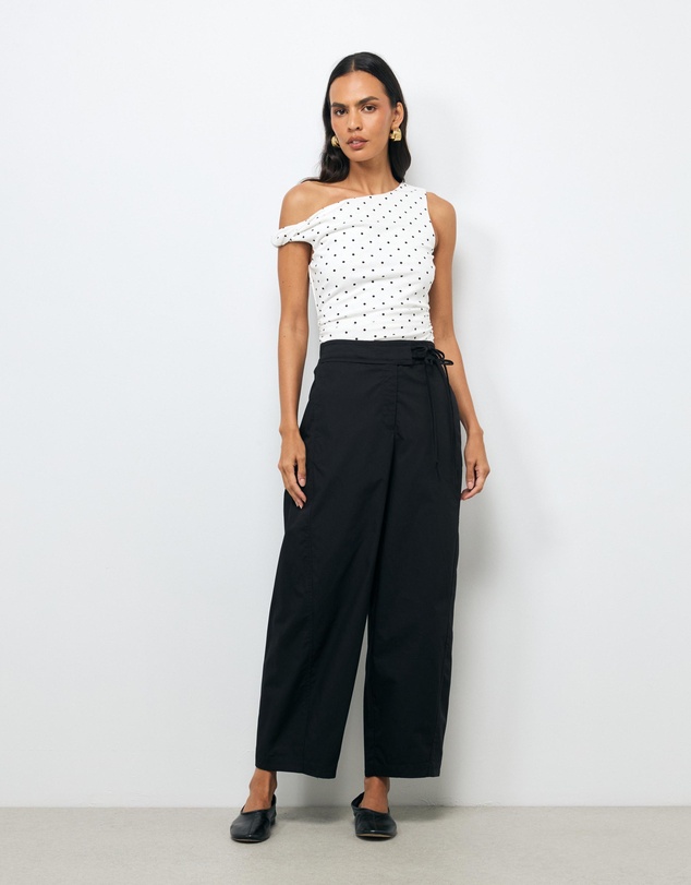 AERE - Olyssa Tie Waist Cotton Pants