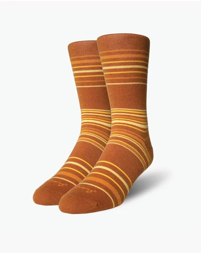Swanky Socks - Amber Toffee Stripe