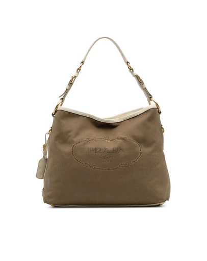 Pre-Loved by Azura Reborn - Pre-Loved Canvas Canapa Logo Shoulder Bag