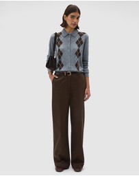 Oroton - Argyle Cardigan