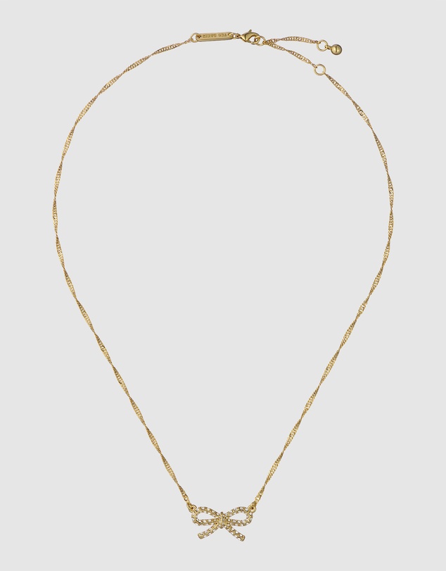 Ted Baker - RIBAH: Crystal Ribbon Bow Pendant Necklace