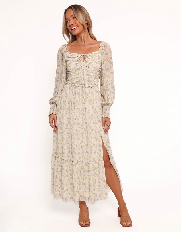 Petal & Pup - Keziah Long Sleeve Maxi Dress - Yellow Floral