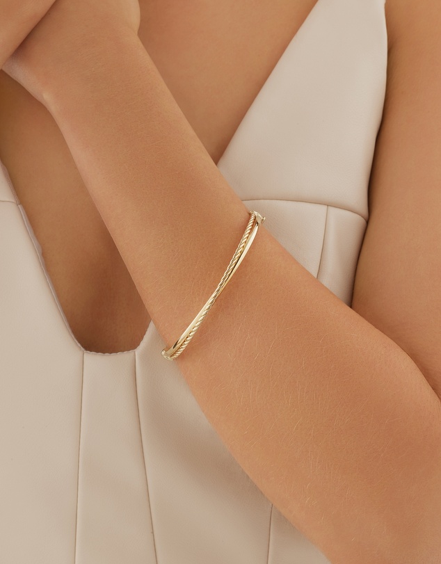 Michael Hill - 65mm Double Twist Bangle in 10kt Yellow Gold