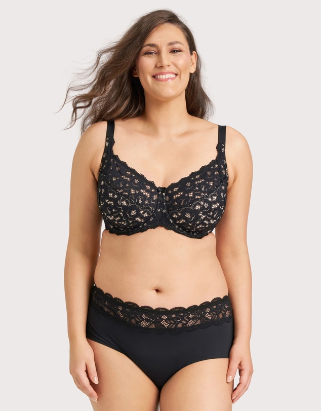 Ava & Audrey  - Ava & Audrey Tilly Microfibre & Lace Full Brief