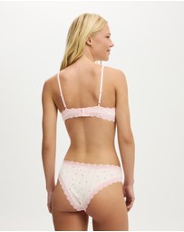 Cotton On Body - Cotton Lace Triangle Padded Bralette