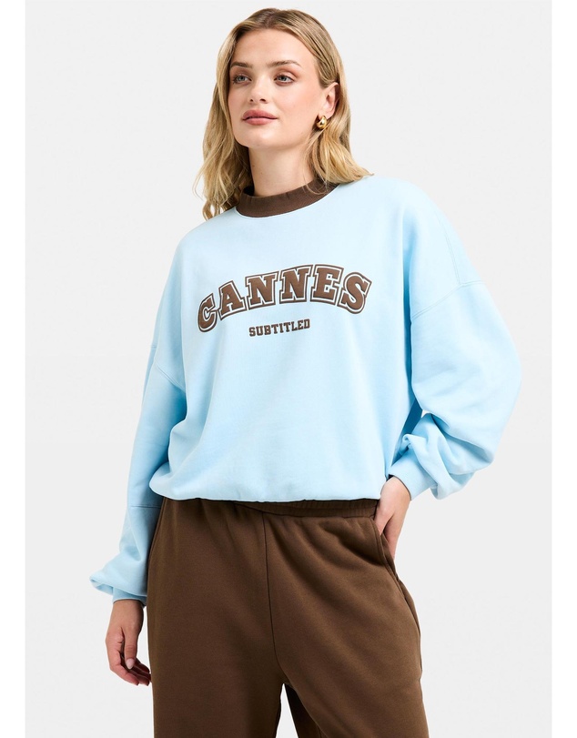 Subtitled - Cannes Contrast Crew Neck Jumper