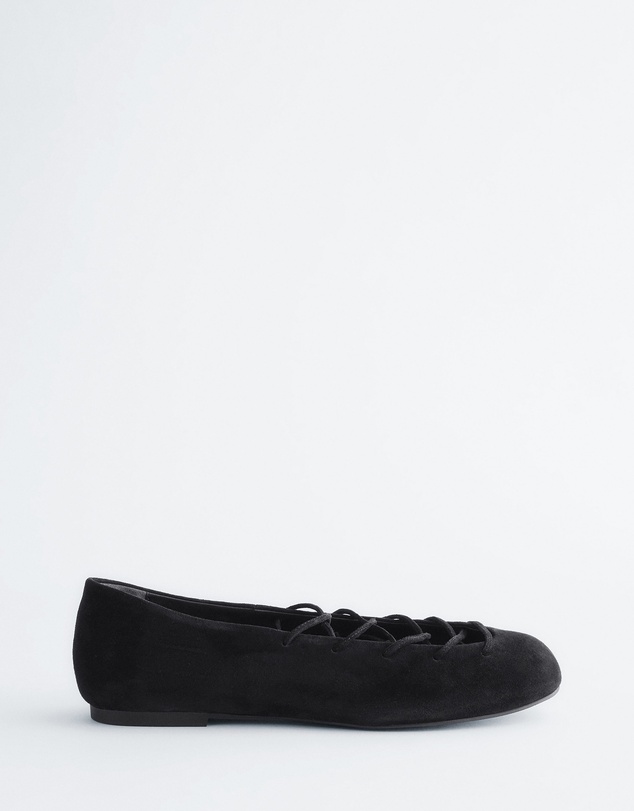 & Other Stories - Lace-Up Leather Ballerina