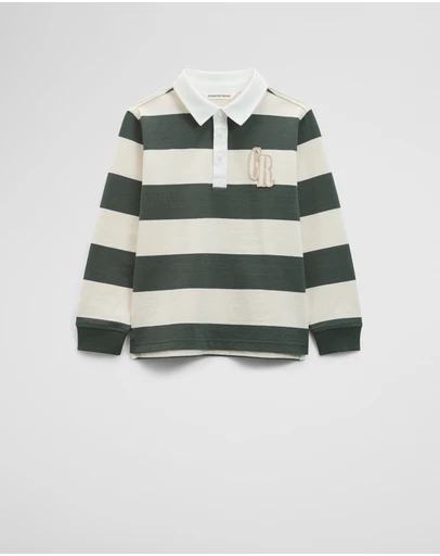 Country Road - Organically Grown Cotton Block Stripe Rugby