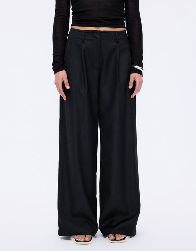 Minima Esenciales - Senna Wool Blend Wide Leg Pants