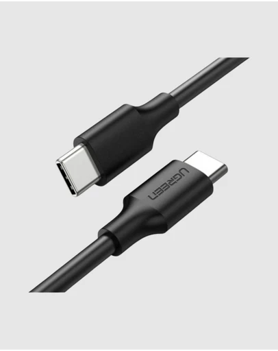 Ugreen - UGreen USB-C 2.0 Male to USB-C 2.0 Male Cable 1m Black 3A Fast Charging 480Mbps Data Transfer