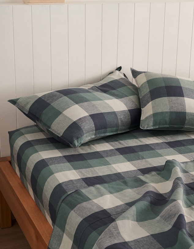 Sheet Society - Eve Linen Gingham Full Sheet Set