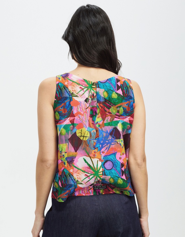 The Social Outfit - Silk Shell Top - Amplify