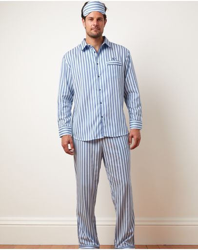 Powder Blue/Royal Blue Stripe