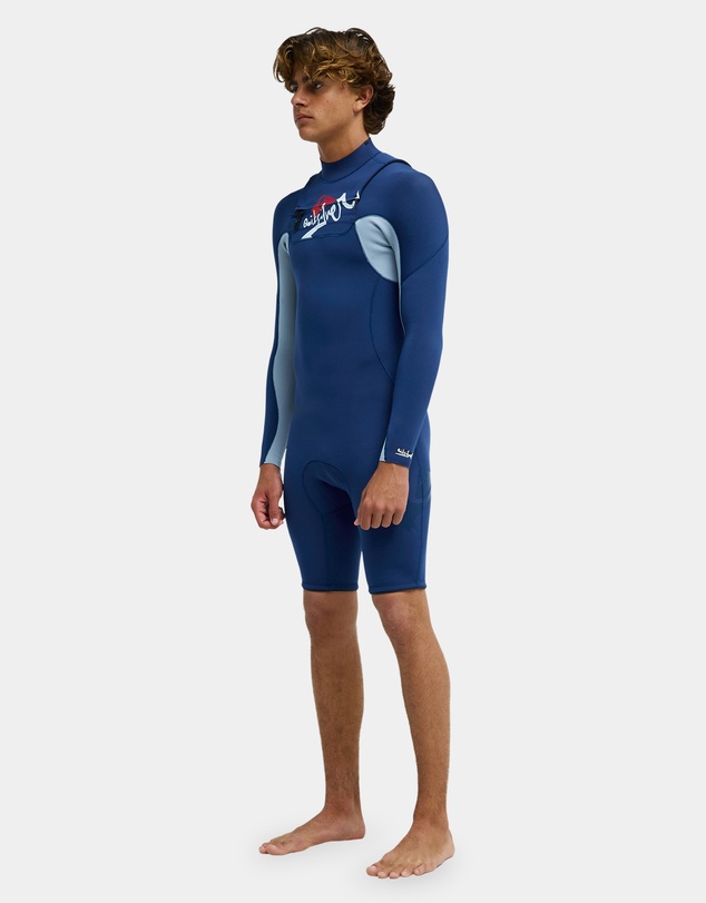 Quiksilver - Mens Young Guns 2/2mm Full Zip Long Sleeve Springsuit