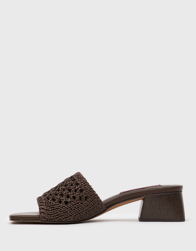 Betts - Holly Woven Block Heel Mules