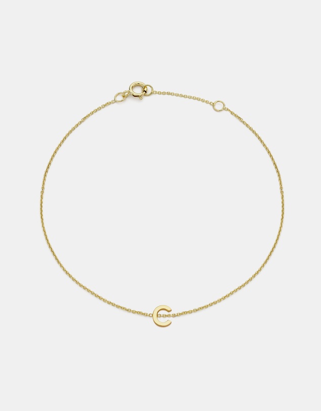 Zoe Olivia - 9K Gold Initial C Bracelet