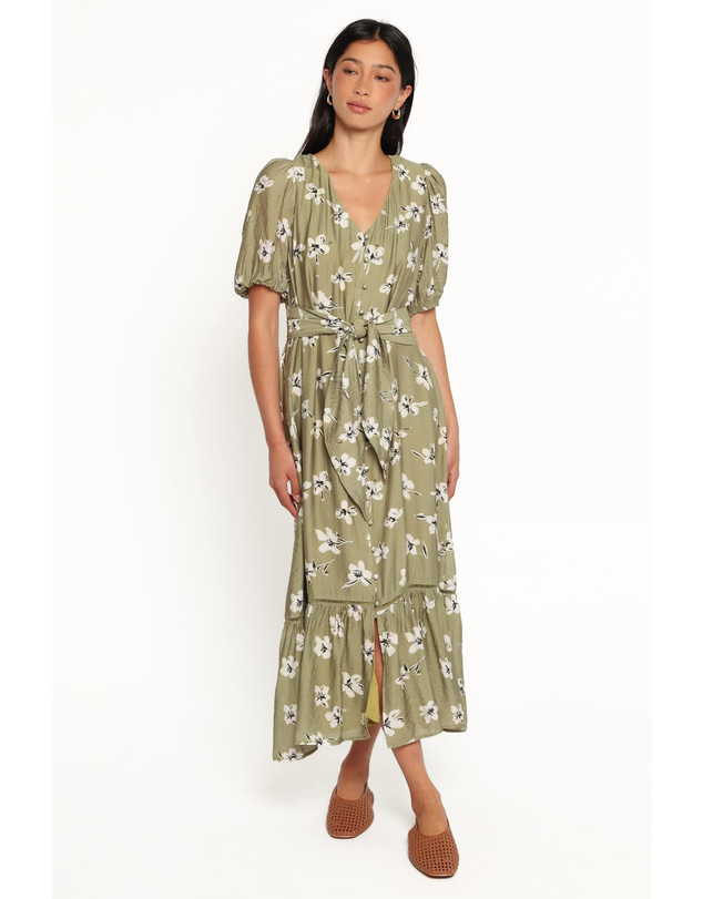 Petal & Pup - Hera Maxi Dress - Green Floral