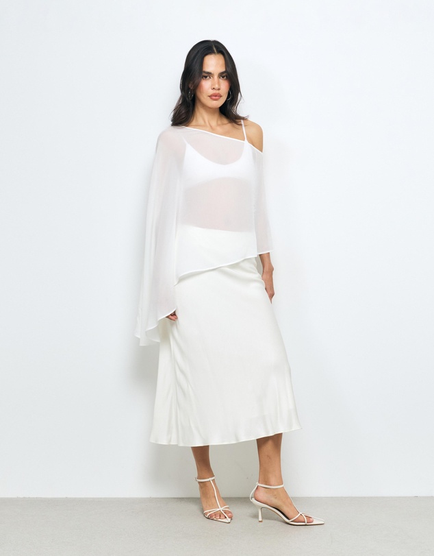AERE - Mila One Shoulder Asymmetric Blouse