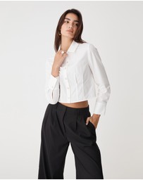 Forcast - Gabby Pleated Hem Shirt