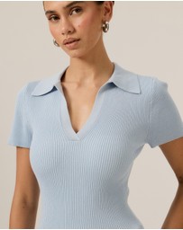 Tussah - V Front Short Sleeves Top