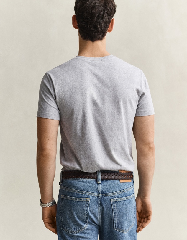 Gant - Slim Fit Shield V-Neck T-Shirt