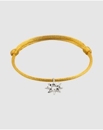 Elli Jewelry - Satin Bracelet with Silver Sunburst Charm