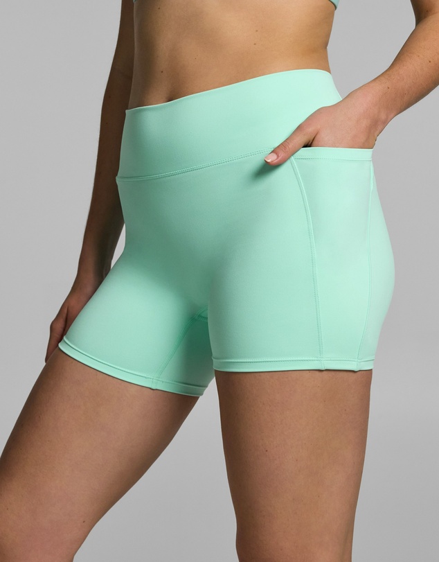 Rockwear - No Front Seam Pocket Mid Thigh Bike Shorts