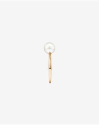 Michael Hill - Cultured Freshwater Pearl and Diamond Open Ring in 10kt Yellow Gold