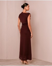 Azzurielle - Pru Off Shoulder Mesh Dress