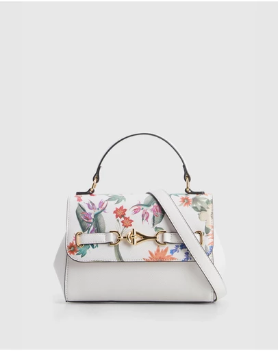 Laura Jones - Floral Top Handle Bag