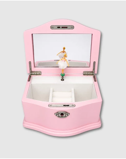 Pink Poppy - Ballet Dreams Timber Music Box