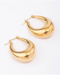 Lovisa - Waterproof Gold Plated Stainless Steel Full Loop Hoop Earrings