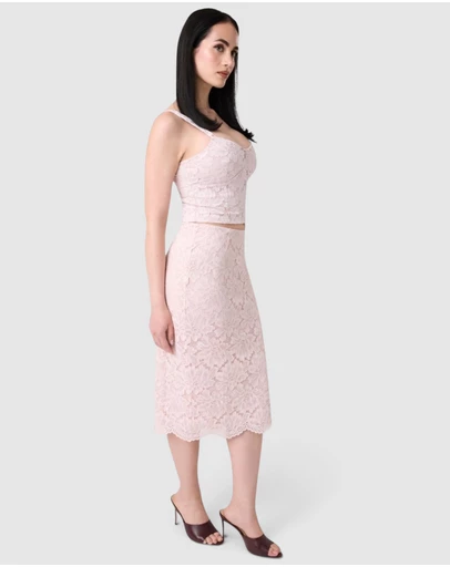 GUESS - Katrina Midi Lace Skirt