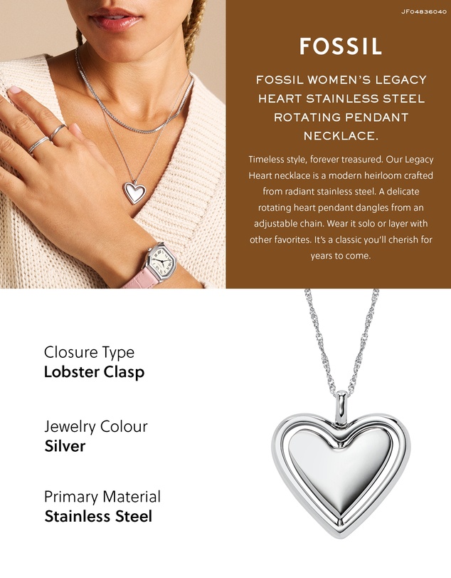Fossil - Jewelry Silver Tone Necklace