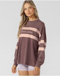 Lorna Jane - Campus Oversized Washed Lightweight Sweat
