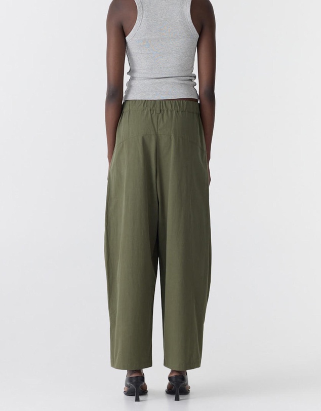 Bassike - Crushed Cotton Barrel Pants