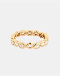 Astrid & Miyu - Pear Bezel Band Ring