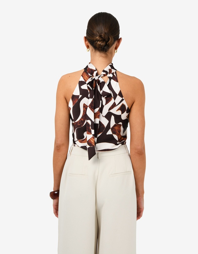 Forcast - Hazel Printed Halter Neck Top