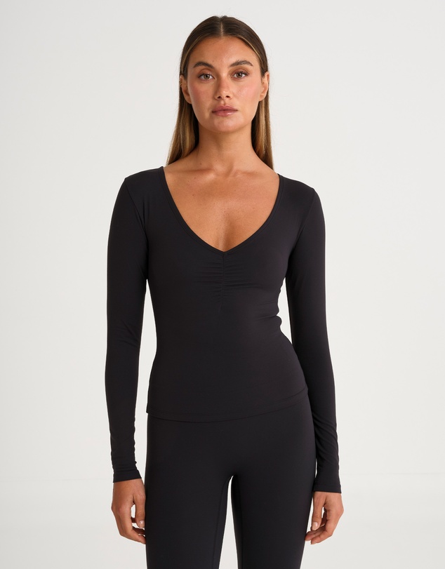 All Fenix - ALLFENIX CloudCore Lite Ruched V-Neck Long Sleeve