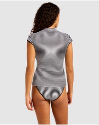 Seafolly - Clubhouse Cap Sleeve Sunvest Bikini Top