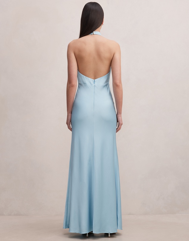 Forever New - Becca Cowl Halter Neck Satin Gown