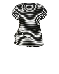 City Chic - Deanna Stripe Knit Side Tie Top