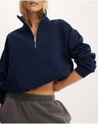 Cotton On Body Active - Plush Half Zip Sweatshirt